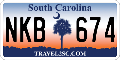 SC license plate NKB674