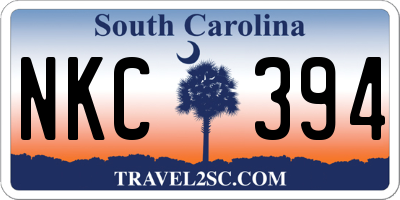 SC license plate NKC394