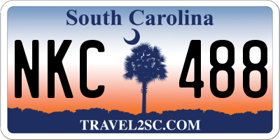 SC license plate NKC488