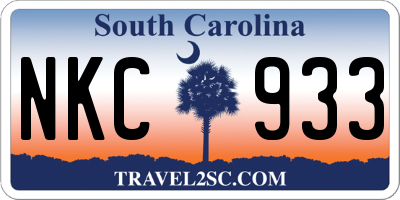 SC license plate NKC933