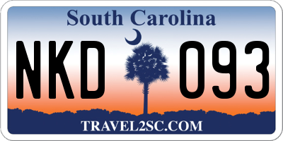SC license plate NKD093