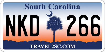 SC license plate NKD266