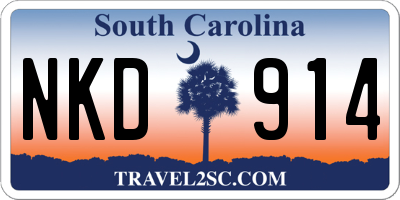 SC license plate NKD914