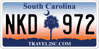SC license plate NKD972