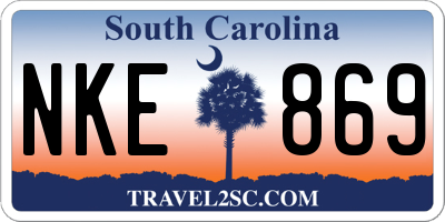 SC license plate NKE869