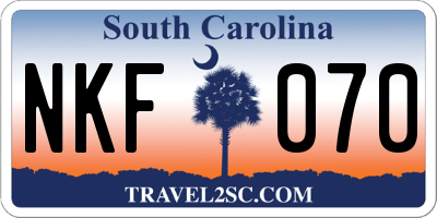 SC license plate NKF070