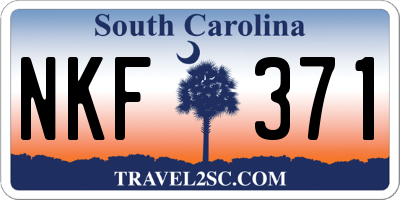 SC license plate NKF371