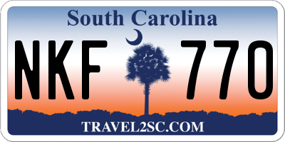 SC license plate NKF770