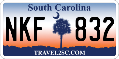 SC license plate NKF832