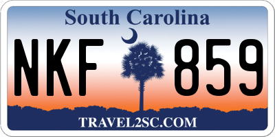 SC license plate NKF859