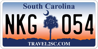 SC license plate NKG054