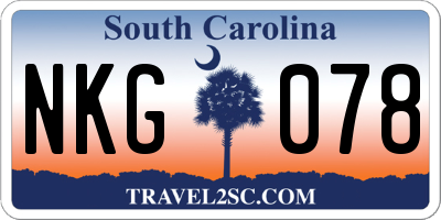 SC license plate NKG078