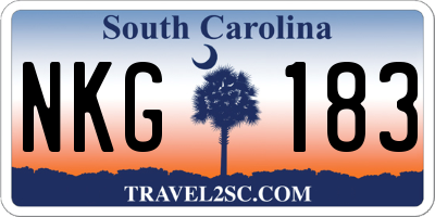 SC license plate NKG183