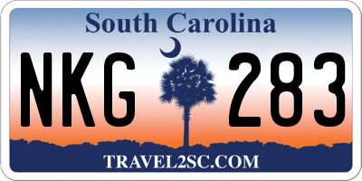 SC license plate NKG283