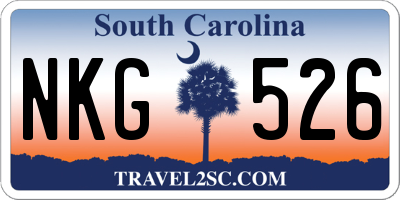 SC license plate NKG526