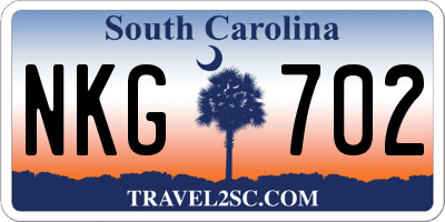SC license plate NKG702