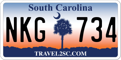 SC license plate NKG734