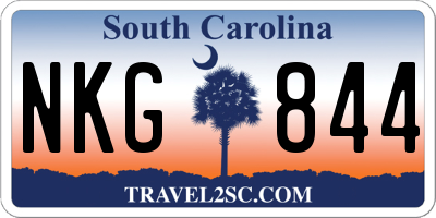 SC license plate NKG844