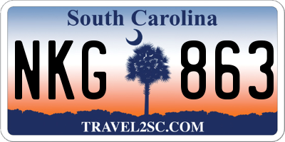 SC license plate NKG863