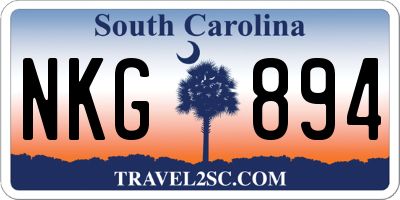 SC license plate NKG894