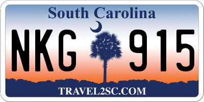 SC license plate NKG915
