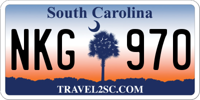 SC license plate NKG970