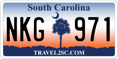 SC license plate NKG971