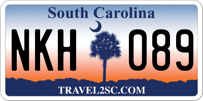 SC license plate NKH089