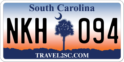 SC license plate NKH094