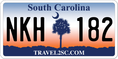 SC license plate NKH182