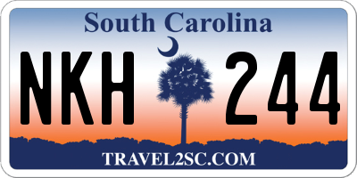 SC license plate NKH244
