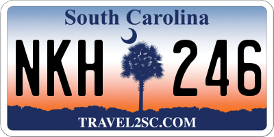 SC license plate NKH246