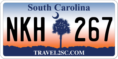 SC license plate NKH267