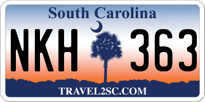SC license plate NKH363
