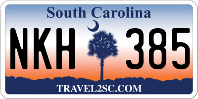 SC license plate NKH385