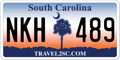 SC license plate NKH489