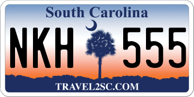 SC license plate NKH555