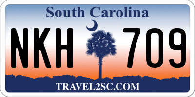 SC license plate NKH709