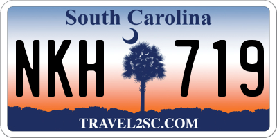 SC license plate NKH719