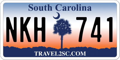 SC license plate NKH741