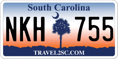 SC license plate NKH755