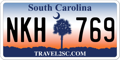 SC license plate NKH769