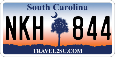 SC license plate NKH844