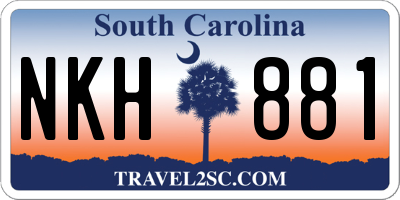 SC license plate NKH881