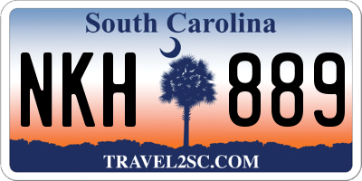SC license plate NKH889