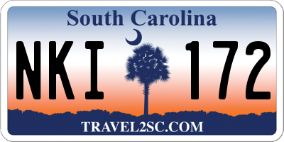 SC license plate NKI172