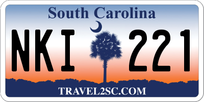 SC license plate NKI221