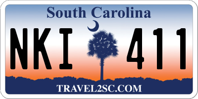SC license plate NKI411
