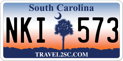 SC license plate NKI573