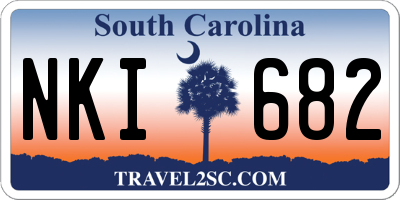 SC license plate NKI682